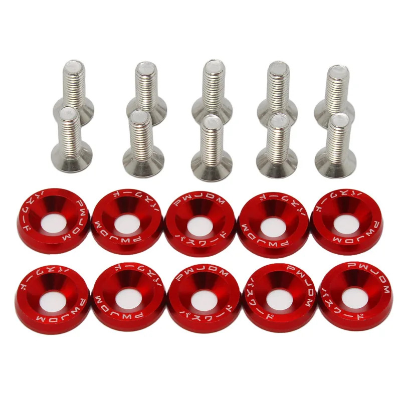 10 PCS M6 Car Fasteners Fender - Bumper Plate 10Kg recension och pris