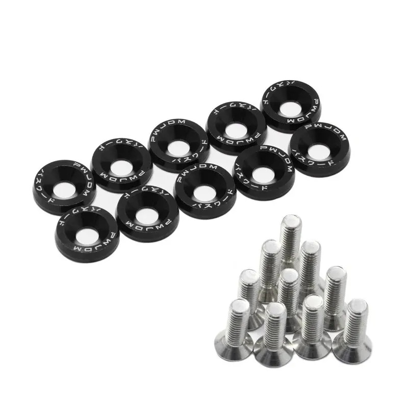 10 PCS M6 Car Fasteners Fender - Bumper Plate 10Kg recension och pris